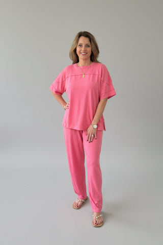MIneral Washed Cotton Barrel Pant