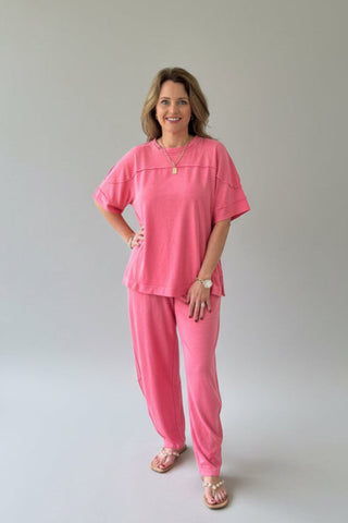 MIneral Washed Cotton Barrel Pant
