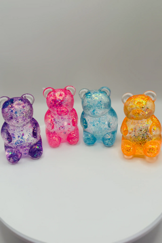 Glittered Gummy Bear Squishy Toy