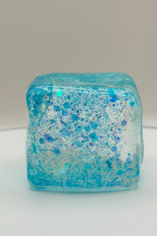 Viral Glitter Ice Cube Squishy Toy