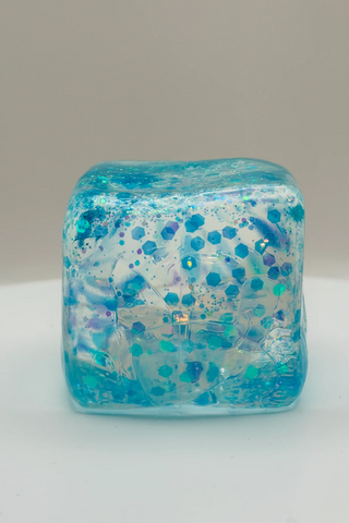 Viral Glitter Ice Cube Squishy Toy