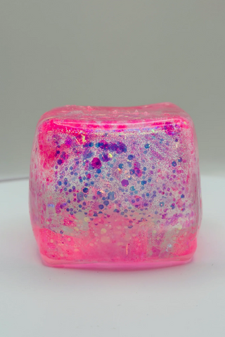Viral Glitter Ice Cube Squishy Toy