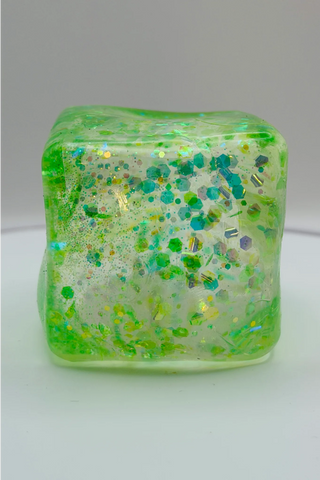 Viral Glitter Ice Cube Squishy Toy