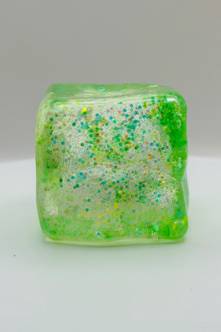Viral Glitter Ice Cube Squishy Toy