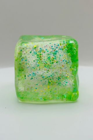 Viral Glitter Ice Cube Squishy Toy