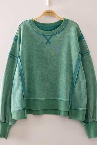Vintage Washed Sweatshirt - Sea Foam