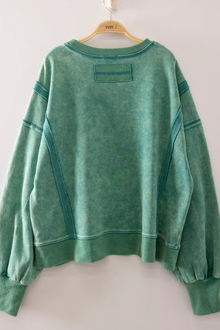 Vintage Washed Sweatshirt - Sea Foam