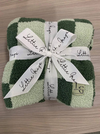 Sage Checkered Blanket