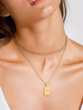 Gold Layered Astro Chain Necklace