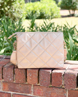 Caroline Hill Ariana Crossbody - Gold Shimmer