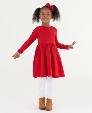 White Footless Ruffle Tights