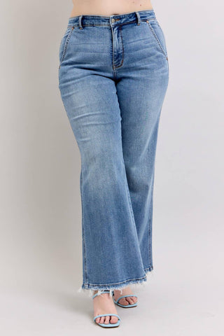 Judy Blue Retro High Waist Wide Leg Jeans - Plus