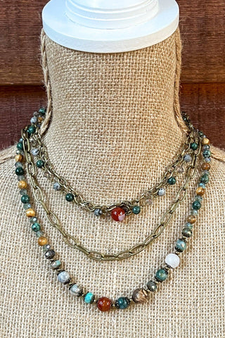Austin Necklace - Multicolor Convertible Beaded