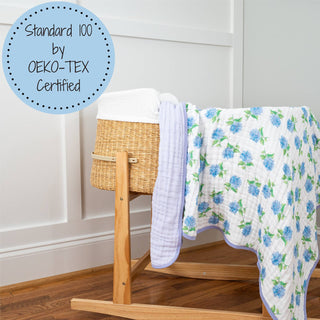 You Had Me At Hydrangea Muslin Blanket