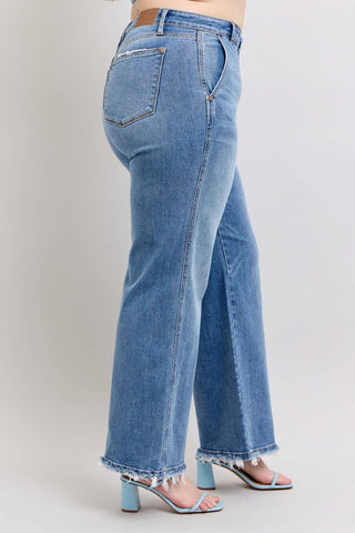 Judy Blue Retro High Waist Wide Leg Jeans - Plus