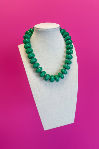Circle Bauble Ball Necklace - Green