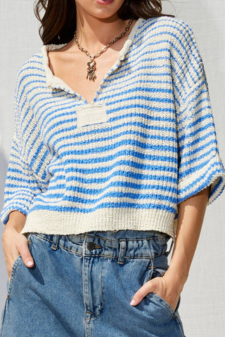 Horizontal Stripe Slouchy Sweater