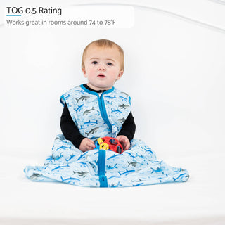 LollyBanks Jawsome Shark Sleep Sack, 100% Organic Cotton
