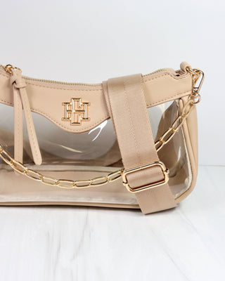 Caroline Hill Cassidy Clear Crossbody - Nude