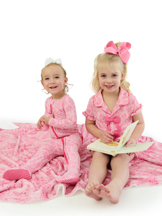 Pink Cottontail Toile 2 Piece Pajama Set