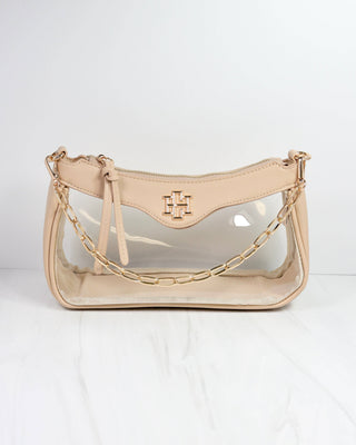 Caroline Hill Cassidy Clear Crossbody - Nude