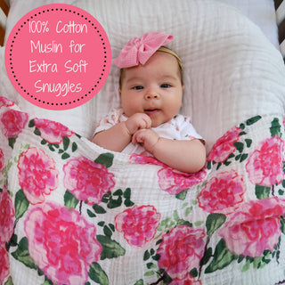 Live Life in Full Bloom Baby Muslin Swaddle Blanket