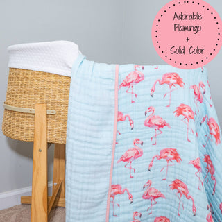 Flamingo Muslin Blanket
