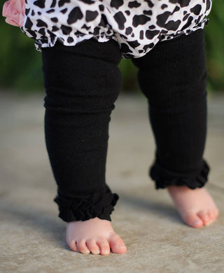 Black Footless Ruffle Tights