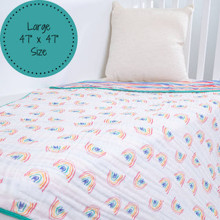 Rainbow Muslin Blanket