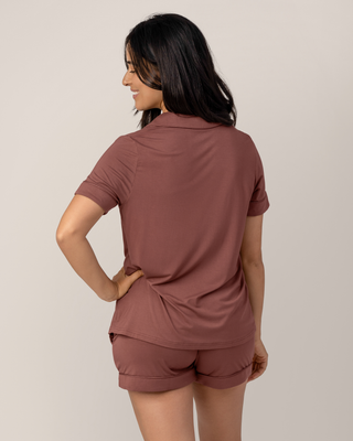 Premium Bamboo Maternity & Nursing Pajama Set (Button Down)