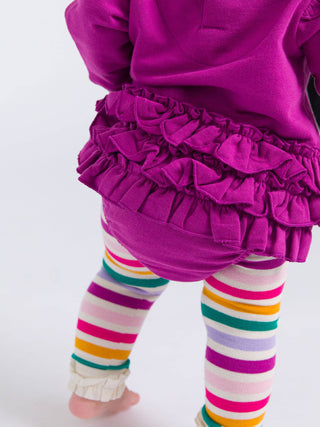 Plum Tart Sweatshirt Bubble Romper