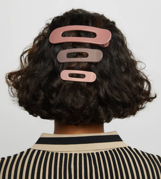 Flat Lay Claw Clip 3pc- Ultra Glossy Terracotta