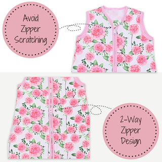 LollyBanks Live Life in Full Bloom Baby Sleep Sack, 100% Organic Cotton