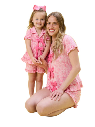 Pink Cottontail Toile 2 Piece Pajama Set