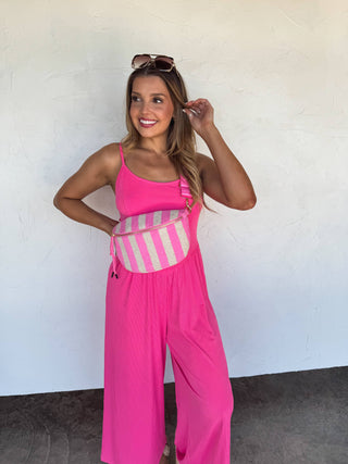 Seaside Ease Ribbed Romper