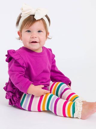 Plum Tart Sweatshirt Bubble Romper