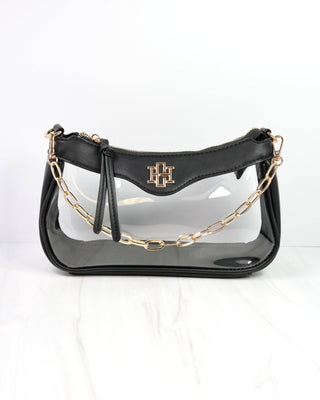 Caroline Hill Cassidy Clear Crossbody - Black