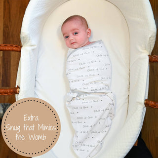 LollyBanks Child of God Baby Sleep Swaddle 100% Organic Cotton