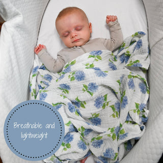 You Had Me At Hydrangea Baby Muslin Swaddle Blanket
