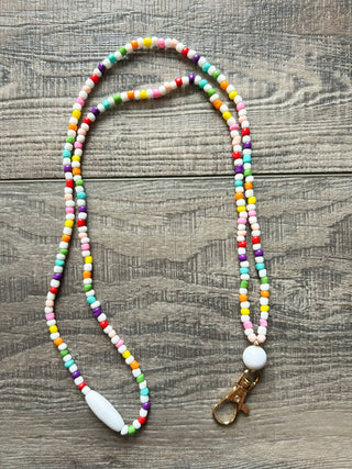 Bubble Gum Colors  Bead Breakaway Lanyard