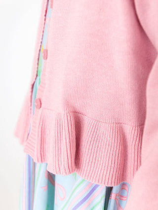 Pretty in Pink Peplum Knit Cardigan