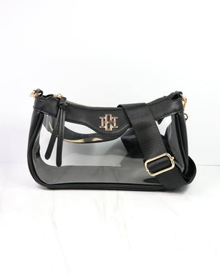 Caroline Hill Cassidy Clear Crossbody - Black