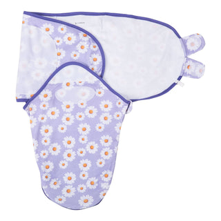 LollyBanks Lazy Daisy Baby Girl Sleep Swaddle , 100% Organic Cotton
