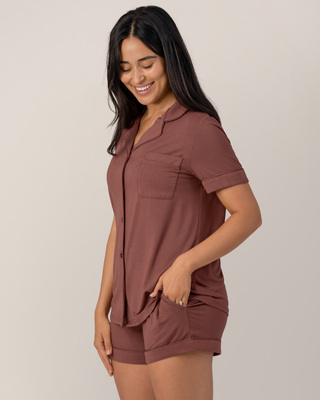 Premium Bamboo Maternity & Nursing Pajama Set (Button Down)