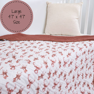 Oh Deer Muslin Blanket