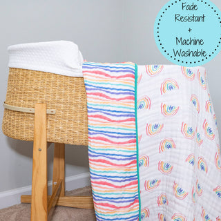Rainbow Muslin Blanket