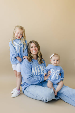 The Abbie MAMA Sweatshirt - Blue Toile