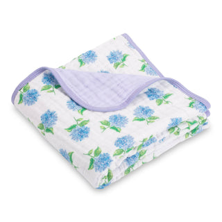 You Had Me At Hydrangea Muslin Blanket