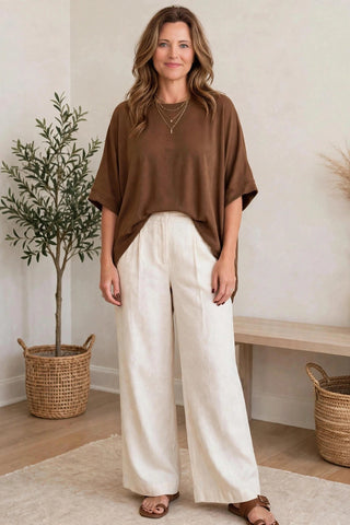 Oversized Dolman Half Sleeve Top